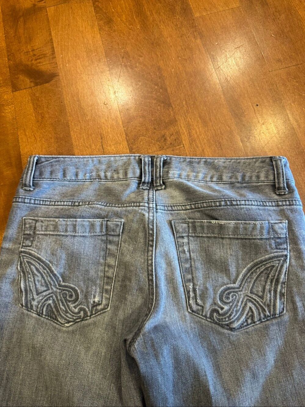Y2K Aeropostale Bayla Skinny Jeans Women’s 3/4 Regular Gray Low Rise - Picture 5 of 6